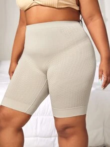 Shorts de fajas unicolor simple - Beis - Ver 4