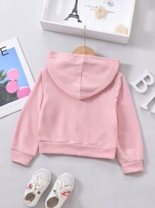 Young Girl Fashionable Casual All-Match Pink Jacket, Comfortable, Warm, Suitable For Travel, Home, School, Daily Wear, Spring, Autumn, Winter, Can Be Worn As An Outerwear, Front Zipper Opening, Convenient, Sweet Pink Color, Suitable For Princesses, Ladies, Sports,Holiday,Summer,Travel - Baby Pink - View 2