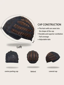 Medium Straight Synthetic Wig With Bangs - Multicolor - View 6