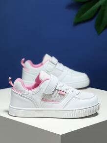 女孩雙色魔術貼板鞋 - 白色 - 查看 3