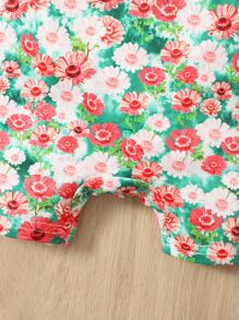 SHEIN 嬰兒女童全印花連身背心連褲裝 - 彩色 - 查看 3