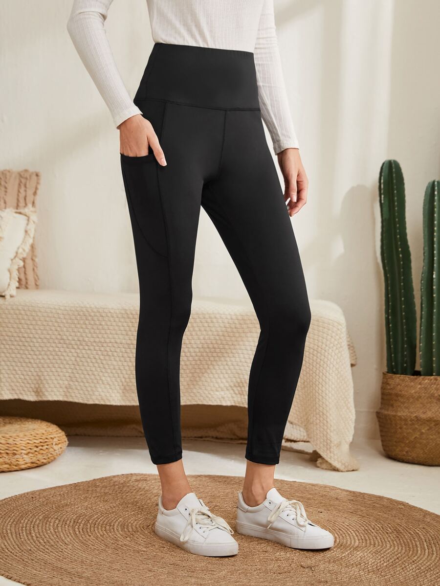 EMERY ROSE Quần tất nữ Túi màu trơn Cơ bản - màu đen - Xem 1