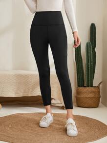 EMERY ROSE Quần tất nữ Túi màu trơn Cơ bản - màu đen - Xem 5