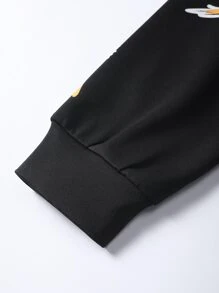 Manfinity Men Slogan Graphic Sweatshirt - Black - View 3