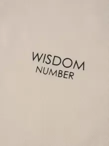 Manfinity Homme Men Letter Graphic Striped Trim Polo Shirt - Apricot - View 4