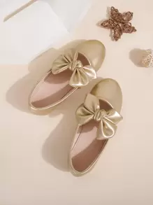 Zapatos planos cómodos y versátiles para niñas, color dorado, para otoño - Dorado - Ver 3