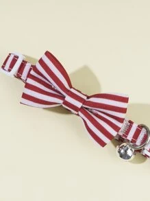 1入組蝴蝶結裝飾寵物項圈 - 紅白色 - 查看 5