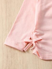 Bebé 3 piezas Camiseta fruncido con lazo lateral - Multicolor - Ver 6