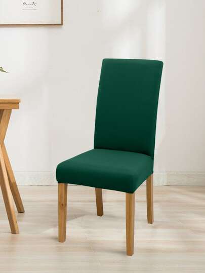 1/4/6 szt. Aksamit mleczny Zdejmowane Zmywalne Elastyczne Jednokolorowe Pokrowce Na Krzesła Jadalne