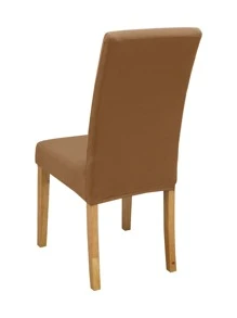 1/4/6 chiếc Vỏ bọc ghế bằng lụa sữa co giãn, Vỏ bọc ghế ăn màu trơn có thể tháo rời và giặt được - Lạc đà - Xem 5