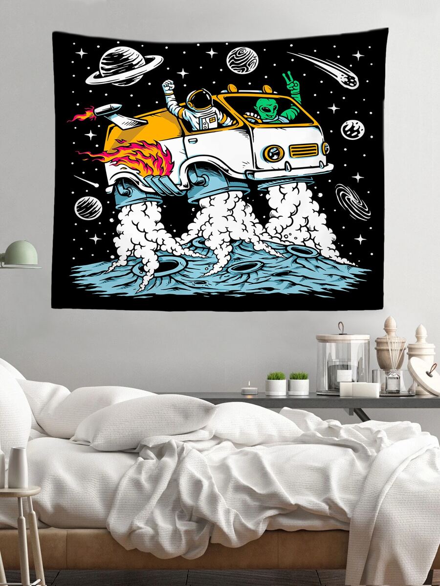 1pc Cartoon Graphic Tapestry - Multicolor - View 1