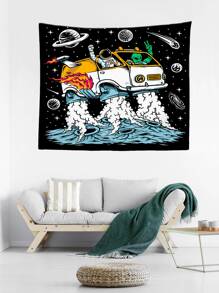 1pc Cartoon Graphic Tapestry - Multicolor - View 5