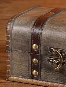 1 pieza Joyero de madera - Marrón - Ver 3