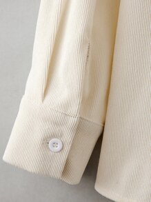 Manfinity Hypemode Men Patch Detail Colourblock Corduroy Shirt Without Tee - Multicolor - View 3