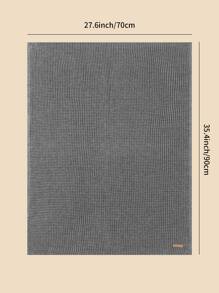 1pc Knitted Baby Swaddling Blanket - Grey - View 3