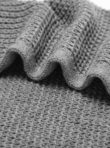 1pc Knitted Baby Swaddling Blanket - Grey - View 5