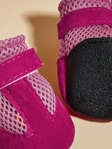 Summer Breathable Mesh Pet Shoes Soft Comfortable Indoor Shoes For Teddy & Bichon - Hot Pink - View 6