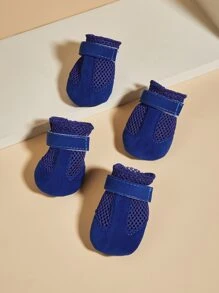 Summer Pet Casual Shoes - Breathable Mesh, Comfortable Soft Bottom, Indoor Teddy Bear Shoes, Suitable For Bichon Frise - Blue - View 2