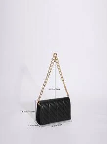 衍縫鏈條翻蓋方包