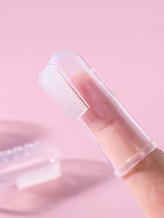 2pcs Pet Finger Toothbrush, Suitable For Dogs And Cats, Dog Finger Tip Toothbrush, Pet Dental Cleaning Brushes