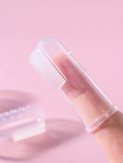 2pcs Pet Finger Toothbrush, Suitable For Dogs And Cats, Dog Finger Tip Toothbrush, Pet Dental Cleaning Brushes