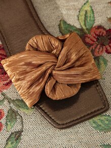 Travachic Damskie płaskie sandały wsuwane, brązowe, wsuwane, modne i wygodne, płaskie sandały, pasek z kokardą, eleganckie, proste, płaskie sandały na Walentynki