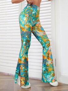 SHEIN Unity Quần nữ Chia Đá hoa Boho - Nhiều màu - Xem 2