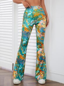 SHEIN Unity Quần nữ Chia Đá hoa Boho - Nhiều màu - Xem 3