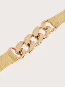 1條女性時尚裝飾鏈條腰帶,派對必備 - 金色 - 查看 4
