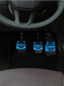3pcs Car Non-slip Pedal Cover Set - Blue - View 1