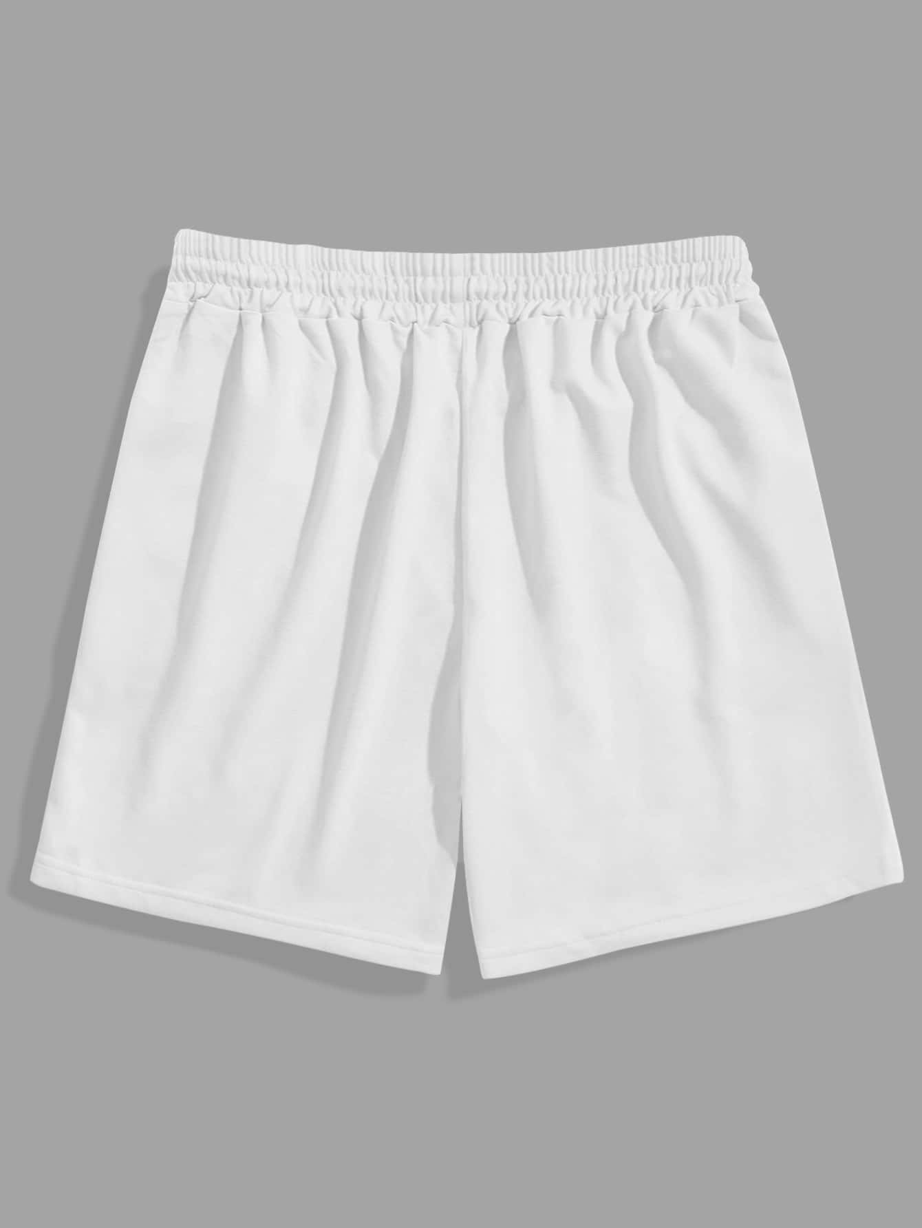Miniatura 2 de Hombres Shorts con mariposa &amp; con estampado de figura Blanco