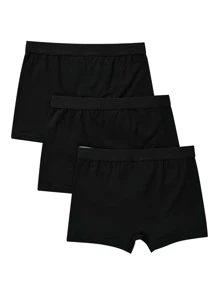 Tween Boy 3pack Contrast Letter Tape Boxer Brief - Black - View 2