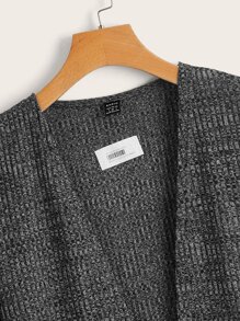 SHEIN LUNE Double Pocket Open Front Coat