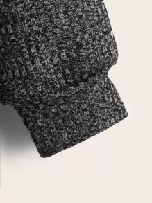 SHEIN LUNE Double Pocket Open Front Coat