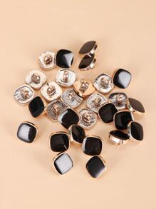 30 pièces Bouton unicolore - Multicolore - Voir 2