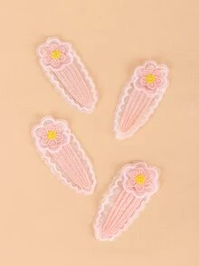 4pcs Hairpin Design Iron-on Patch - Pink - View 2