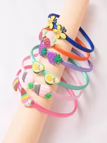 Niñas 6 piezas Diadema con mariposa & uva - Multicolor - Ver 1