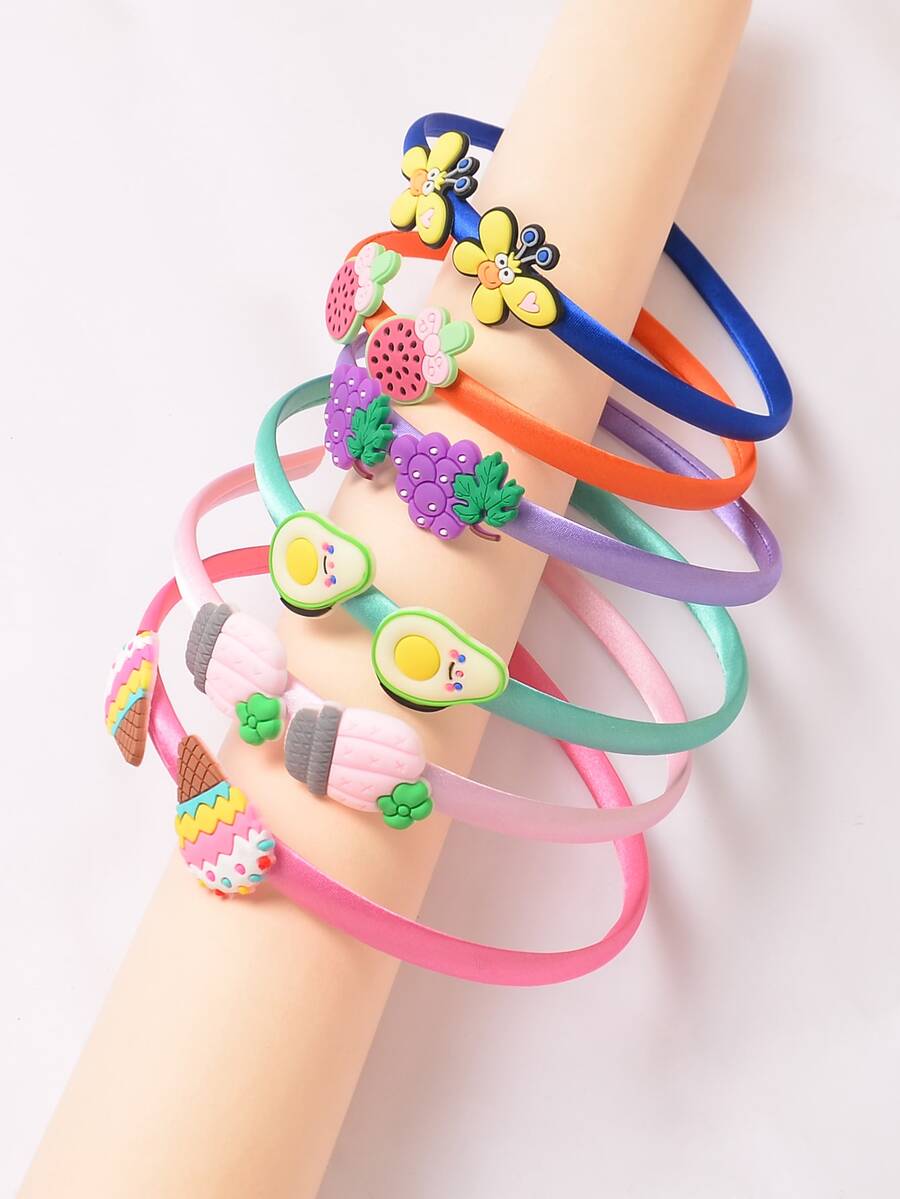 Niñas 6 piezas Diadema con mariposa & uva - Multicolor - Ver 1