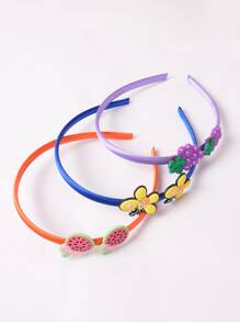 Niñas 6 piezas Diadema con mariposa & uva - Multicolor - Ver 3
