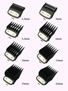 8pcs Electric Clipper Caliper Limit Comb - Black - View 2