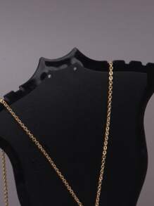 1pc/10pcs Clear Plastic Small Necklace Display Stand - Black - View 6