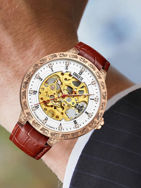 Men Water Resistant Mechanical Watch SHEIN USA