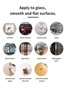 1入組復活節PVC裝飾膜可愛兔子和雞蛋圖案家居裝飾窗貼 - 彩色 - 查看 5