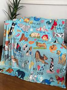 Chăn ga gối hình con chó hoạt hình - Nhiều màu - Xem 1