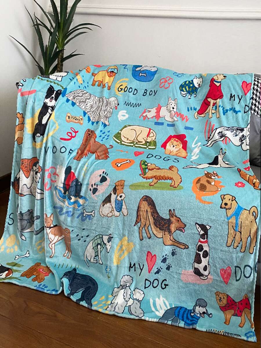 Chăn ga gối hình con chó hoạt hình - Nhiều màu - Xem 1
