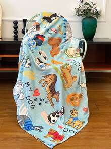 Chăn ga gối hình con chó hoạt hình - Nhiều màu - Xem 2