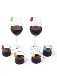 6pcs Pineapple Shaped Random Glass Marker - Multicolor - View 1