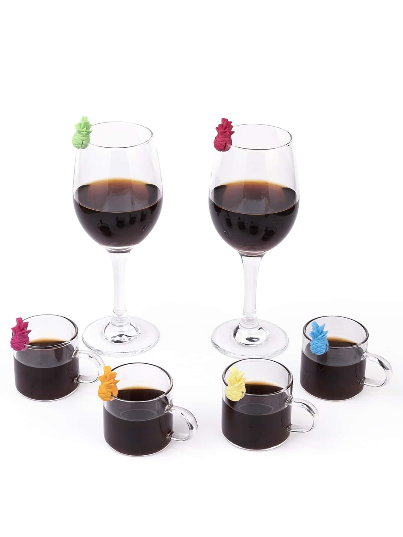 6pcs Pineapple Shaped Random Glass Marker - Multicolor - View 1