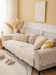 1 Vỏ bọc ghế sofa nhung pha lê nguyên khối chống trơn trượt & chống bụi bẩn - trắng - Xem 1