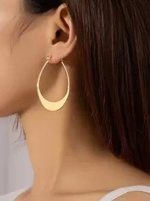 Hoa tai vòng tối giản - Vàng - Xem 1